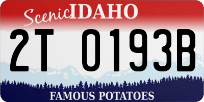 ID license plate 2T0193B