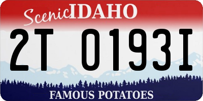 ID license plate 2T0193I