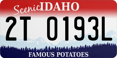 ID license plate 2T0193L