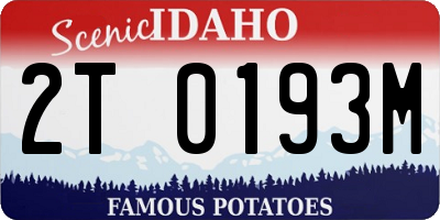 ID license plate 2T0193M