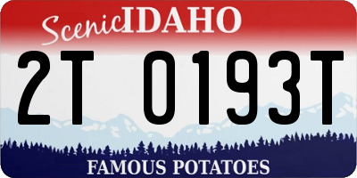 ID license plate 2T0193T