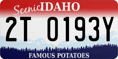 ID license plate 2T0193Y