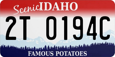 ID license plate 2T0194C
