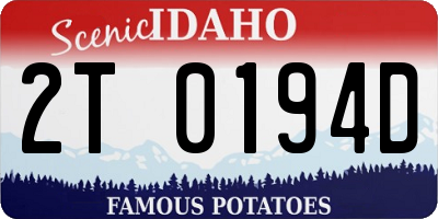 ID license plate 2T0194D