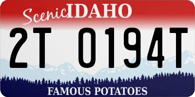 ID license plate 2T0194T