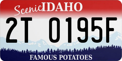 ID license plate 2T0195F