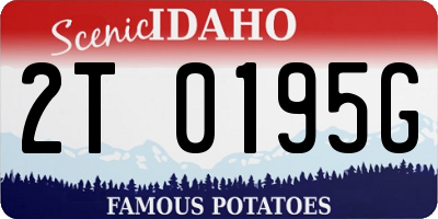 ID license plate 2T0195G