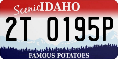 ID license plate 2T0195P