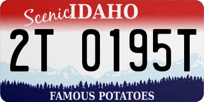 ID license plate 2T0195T