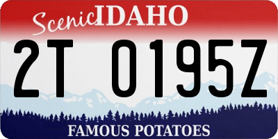 ID license plate 2T0195Z