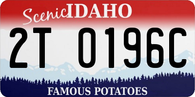 ID license plate 2T0196C