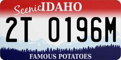 ID license plate 2T0196M