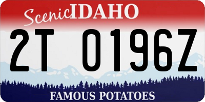 ID license plate 2T0196Z