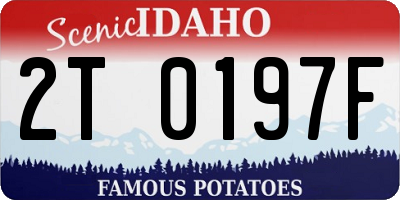 ID license plate 2T0197F