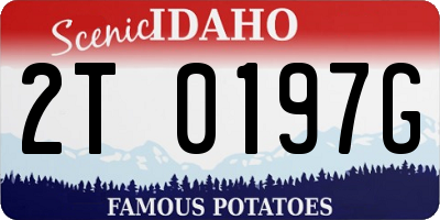 ID license plate 2T0197G