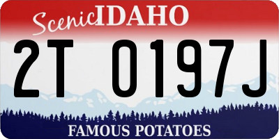 ID license plate 2T0197J