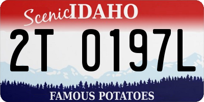 ID license plate 2T0197L