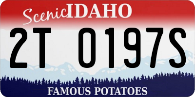 ID license plate 2T0197S