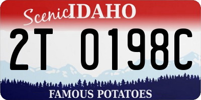 ID license plate 2T0198C