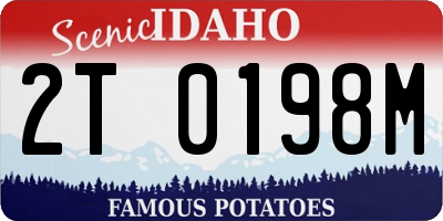 ID license plate 2T0198M