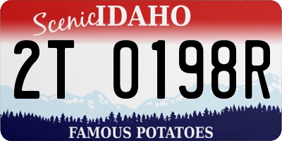 ID license plate 2T0198R