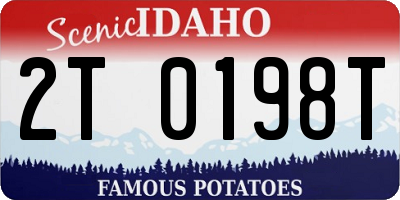 ID license plate 2T0198T