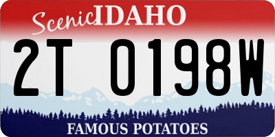 ID license plate 2T0198W