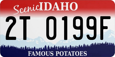 ID license plate 2T0199F
