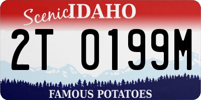 ID license plate 2T0199M