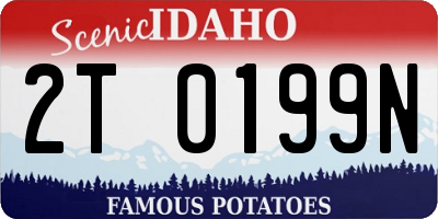 ID license plate 2T0199N