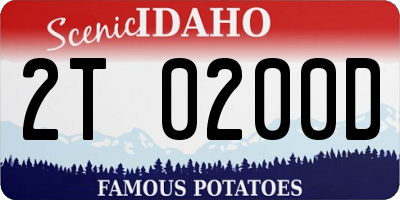 ID license plate 2T0200D