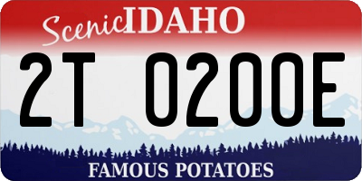 ID license plate 2T0200E