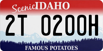 ID license plate 2T0200H