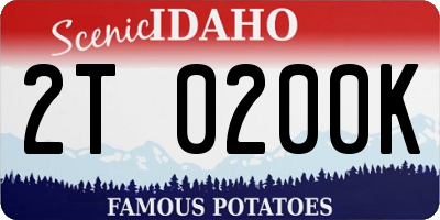 ID license plate 2T0200K