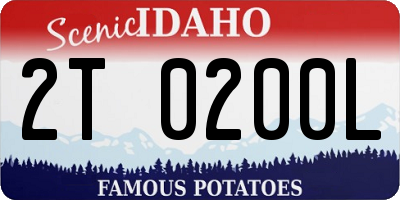 ID license plate 2T0200L