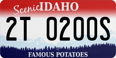 ID license plate 2T0200S