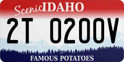 ID license plate 2T0200V