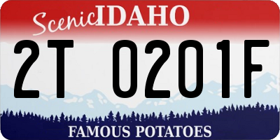ID license plate 2T0201F