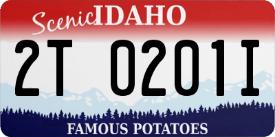 ID license plate 2T0201I
