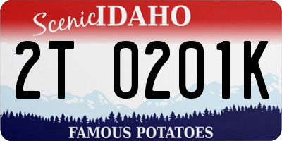 ID license plate 2T0201K