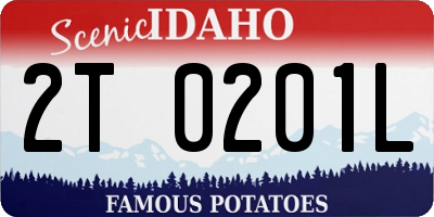 ID license plate 2T0201L