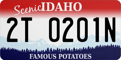 ID license plate 2T0201N