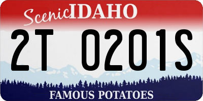 ID license plate 2T0201S