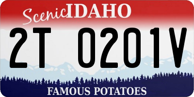 ID license plate 2T0201V