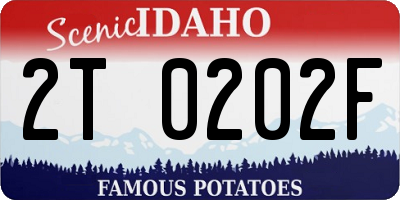 ID license plate 2T0202F