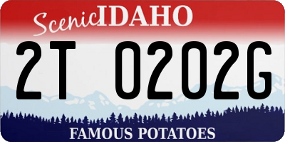 ID license plate 2T0202G
