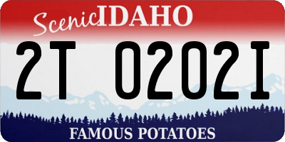 ID license plate 2T0202I