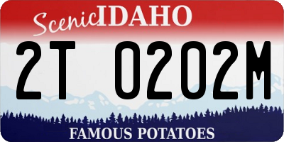 ID license plate 2T0202M