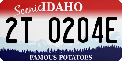 ID license plate 2T0204E