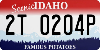 ID license plate 2T0204P